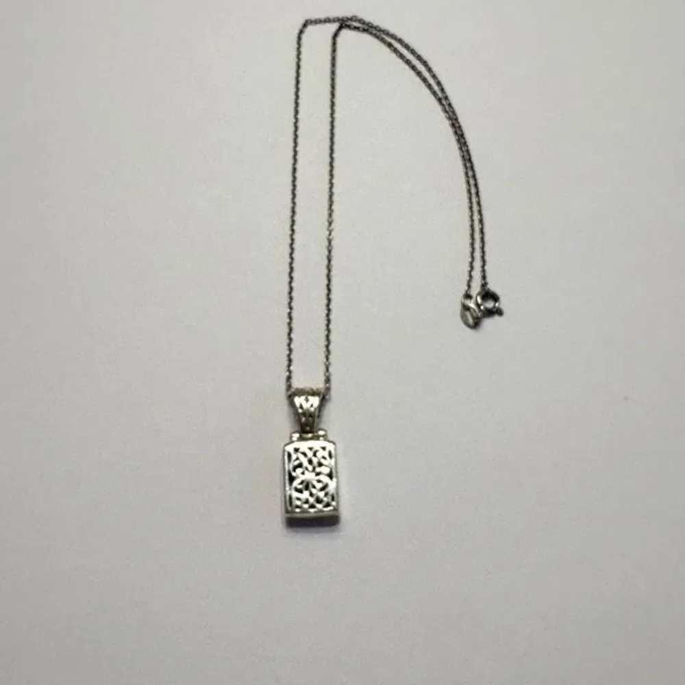 Silver Chain with Silver Toned Pendant